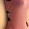 GK ICE FIGURE SKATE ADULT X-SMALL SLVLS PINK VELVET MBO GRAY TRIM DRESS Sz AXS - Image 2