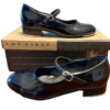 LEOâ€™S CHORUS TAPPER #208 SIZE YOUTH 3.5 BLACK PATENT LEATHER TAP BUCKLE SHOE