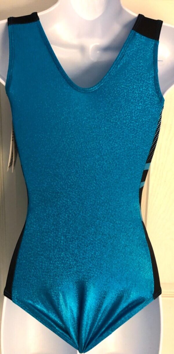 GK TURQUOISE SPARKLE LEOTARD ADULT X-SMALL SUBLIMATED SUBFUSE GYMNAST LEOTARD XS - Image 7