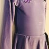GK LAVENDER VELVET CHILD SMALL LgSLV FOIL YOKE ICE FIGURE SKATE DRESS Sz CS NWT! - Image 2