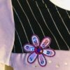 GK LAVENDER VELVET CHILD SMALL LgSLV FOIL YOKE ICE FIGURE SKATE DRESS Sz CS NWT! - Image 3