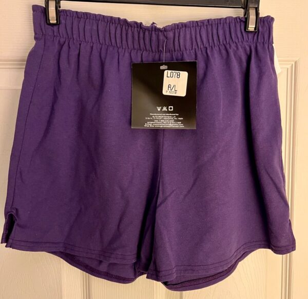 GK COTTON LADIES LARGE SKATE GODDESS GLITTER PRINT PURPLE BOXER SHORTS SZ L NWT! - Image 3