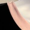 GK ICE FIGURE SKATE ADULT SMALL LgSLV BOATNECK BLACK PINK VELVET DRESS SZ S - Image 2