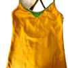 GK DANCE CHILD MEDIUM GOLD GREEN FOIL DRY TECH CAMISOLE ATHLETIC TOP  SZ M NWT! - Image 9