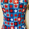 GK LEOTARD ADULT SMALL PATRIOTIC STAR PRINT FOIL TANK GYMNASTIC DANCE NWT! AS