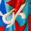 GK LEOTARD ADULT SMALL PATRIOTIC STAR PRINT FOIL TANK GYMNASTIC DANCE NWT! AS - Image 3