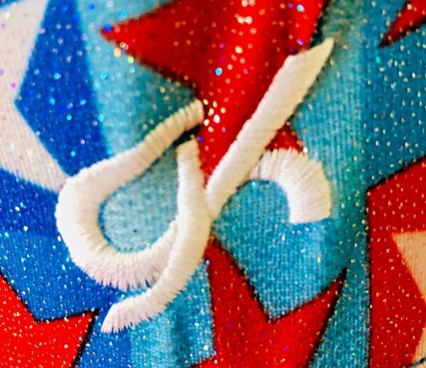 GK LEOTARD ADULT SMALL PATRIOTIC STAR PRINT FOIL TANK GYMNASTIC DANCE NWT! AS - Image 3