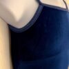 GK DANCE JAZZ TOP GIRLS MEDIUM BLUE VELVET FOIL CRISSCROSS STRAPS CAMISOLE SZ M - Image 3