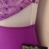 GK FIGURE SKATE DRESS ADULT X-SMALL SLVLS MATTE TRICOT PRINT VIOLET MESH AXS NWT - Image 5