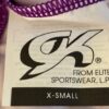 GK FIGURE SKATE DRESS ADULT X-SMALL SLVLS MATTE TRICOT PRINT VIOLET MESH AXS NWT - Image 9