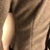 GK FITTED ICE SKATE JACKET ADULT MEDIUM GRAY FLEECE VELVET TRIM ZIP SZ M NWT! - Image 3