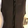 GK BLACK VEST ADULT MEDIUM POLYESTER FLEECE VELVET TRIM FRONT ZIP SKATE GYM AM