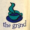 THE AUSSIE T CO "THE CAFE GRIND" GRAPHIC ADULT SMALL SSLV WHITE COTTON T-SHIRT S