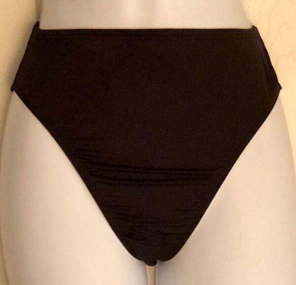 GK WOMENâ€™S HIGH RISE HIGH CUT Size ADULT MEDIUM GYMNASTICS BRIEFS #1411 BLACK AM