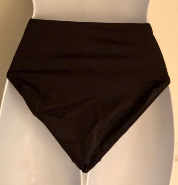 GK WOMENâ€™S HIGH RISE HIGH CUT Size ADULT MEDIUM GYMNASTICS BRIEFS #1411 BLACK AM - Image 2