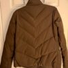 Jones New York Womens Medium Brown Puffer Down Feather Collar Front Zip Jacket - Image 12