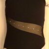 GK CAMISOLE CHILD MEDIUM GYMNASTICS DANCE MICROFIBER LEOTARD BLACK MESH JA CM