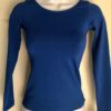 GK ELITE L/S FULL LENGTH CHEER TOP ADULT SMALL ROYAL WHITE CUTOUT BACK AS NWT!