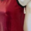 GK DANCE JAZZ CHEER LADIES SMALL BURGUNDY MYSTIQUE CRISSCROSS HALTER TOP Sz AS - Image 4