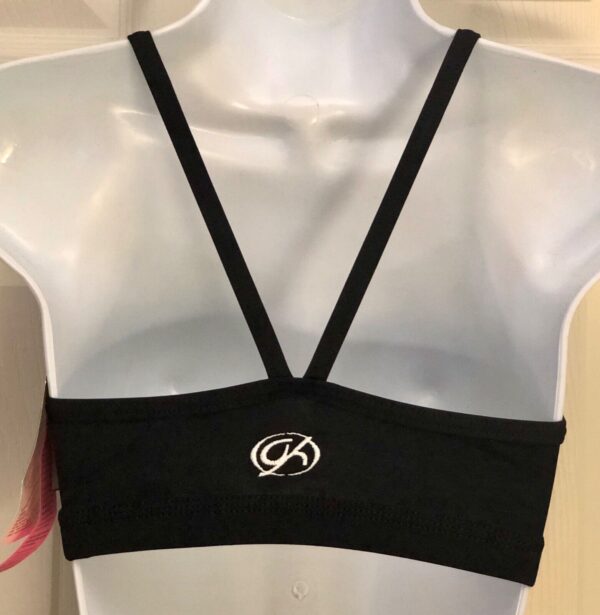 GK CHEER SPORTS TOP ADULT X-SMALL V-STRAP BLACK SYLKTECH AXS NWT! - Image 2