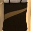 GK CAMISOLE CHILD MEDIUM GYMNASTICS DANCE MICROFIBER LEOTARD BLACK MESH JA CM - Image 4