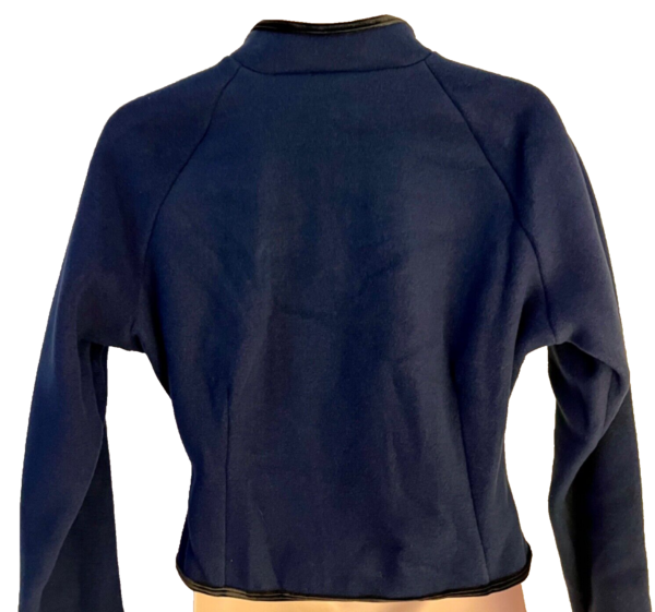 GK FITTED ICE SKATE FLEECE JACKET ADULT X-LARGE NAVY VELVET ZIP WARM UP SZ XL - Image 3