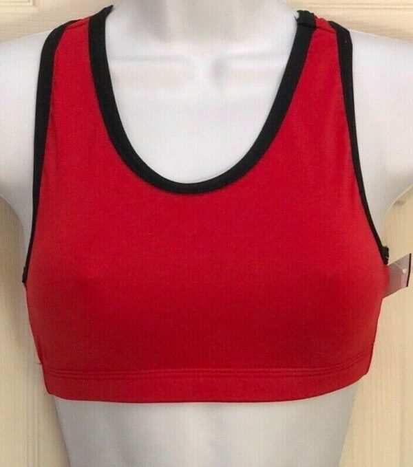 GK ELITE CHEER CROP TOP ADULT SMALL RED BLACK DRYTECH  RACERBACK AS NWT!