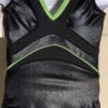 ADIDAS CHILDS BLACK GREEN FOIL TANK GYMNASTICS DANCE LEOTARD CS - Image 2