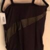 GK CAMISOLE CHILD MEDIUM GYMNASTICS DANCE MICROFIBER LEOTARD BLACK MESH JA CM - Image 7