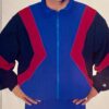 GK BLUE RED SUPPLEX ADULT LARGE GYMNAST ALL SPORT TRADITIONAL WARM UP JACKET L