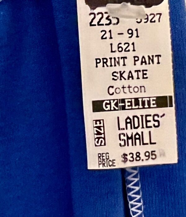 GK â€œSKATEâ€ GRAPHIC ADULT SMALL ROYAL COTTON ATHLETIC LOUNGE STRIPES PANTS Sz AS - Image 4