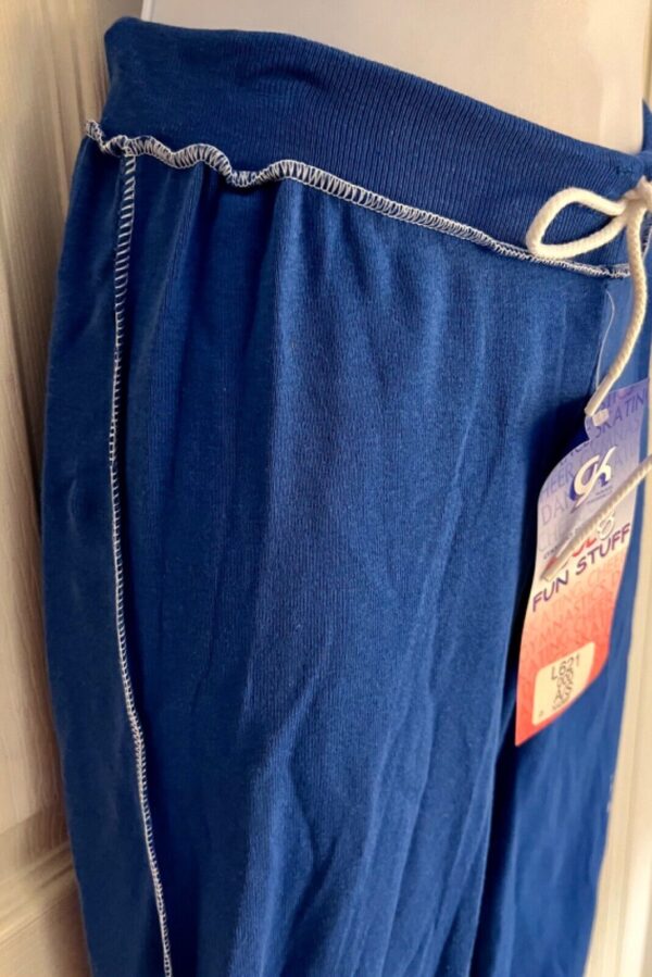 GK â€œSKATEâ€ GRAPHIC ADULT SMALL ROYAL COTTON ATHLETIC LOUNGE STRIPES PANTS Sz AS - Image 6