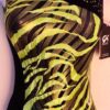GK LONG LEAF ADULT X-SMALL ASYM FOIL BLACK N/S SEQUINZ GYMNASTICS LEOTARD Sz AXS