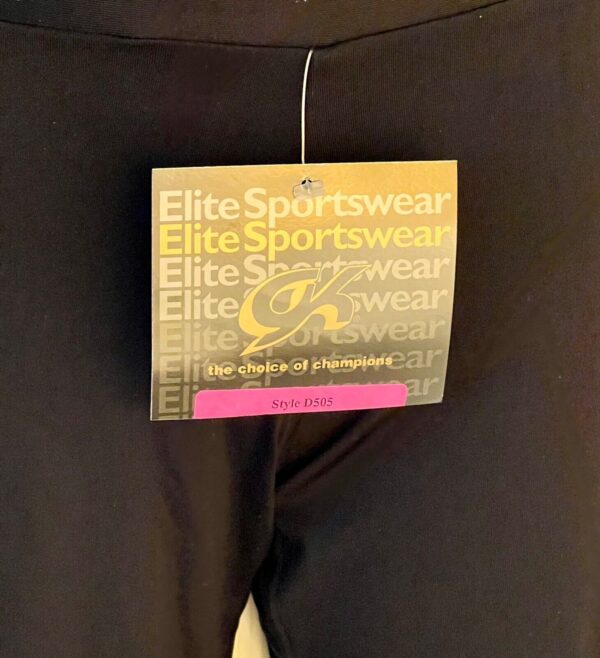 GK ELITE DANCE JAZZ GIRLS LARGE BLACK MICROFIBER CUFFED CAPRI PANTS Sz CL NWT - Image 7