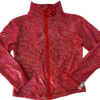 GK WARM UP JACKET ADULT SMALL RED SPARKLE FOIL ZIP FRONT GYMNASTIC DANCE CHEER S - Image 5