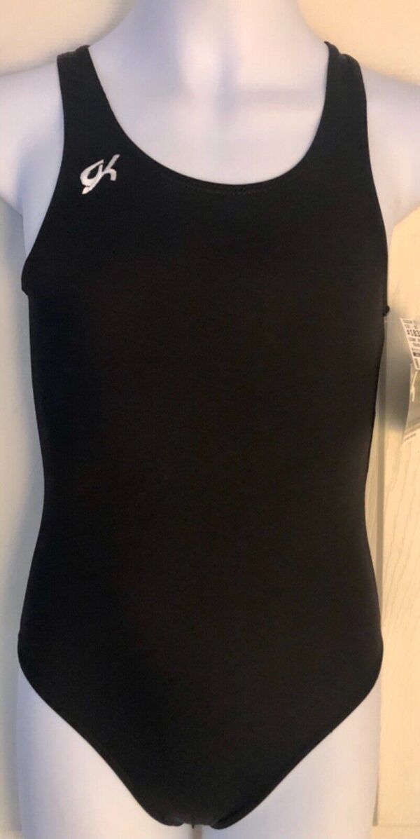 GK COMPETITION SHIRT SINGLET CHILD MEDIUM BLACK N/S TRADITIONAL LEG CUT CM NWT!