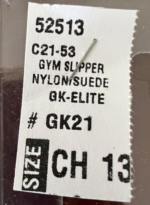 GK Elite GK21 CHILD SIZE 13 SHOE NYLON/SUEDE SOLE GYMNASTIC DANCE SLIPPERS WHITE - Image 4