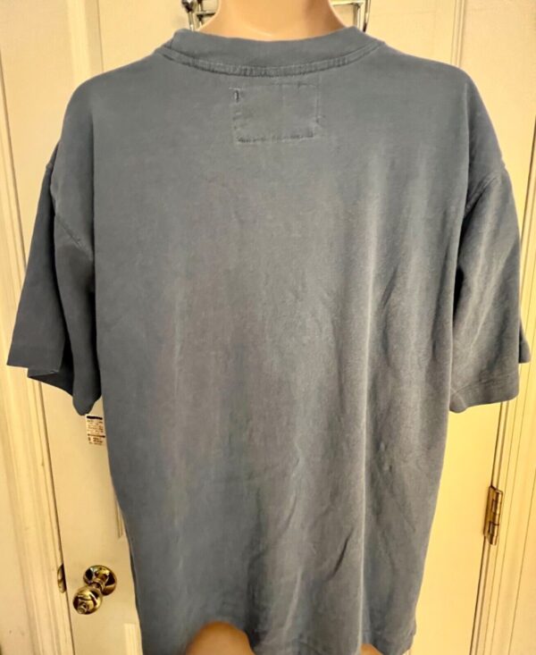 UNIVERSITY WEAR Blank Pocket Tee Mens Medium Blue Heavy Cotton SSLV Crew Neck M - Image 2