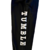 GK JERZEES NAVY SWEATPANTS ADULT LARGE WHTIE 'TUMBLE' GRAPHIC COTTON BLEND SZ L