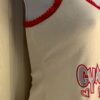 GK CAMISOLE TOP ADULT LARGE WHITE COTTON "I LOVE GYMNASTICS" GLITTER GRAPHICS L - Image 4