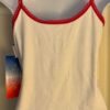GK CAMISOLE TOP ADULT LARGE WHITE COTTON "I LOVE GYMNASTICS" GLITTER GRAPHICS L - Image 7