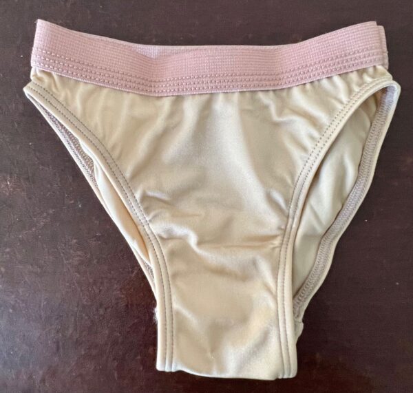 GK HI-CUT NYLON/SPANDEX CHILD SMALL #1411SO GYMNASTICS DANCE BEIGE BRIEF Sz CS - Image 4