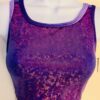 GK JAZZ DANCE CHEER ADULT SMALL FUCHSIA HOLOGRAM PURPLE VELV TANK CROP TOP Sz AS
