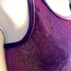 GK JAZZ DANCE CHEER ADULT SMALL FUCHSIA HOLOGRAM PURPLE VELV TANK CROP TOP Sz AS - Image 3