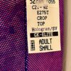 GK JAZZ DANCE CHEER ADULT SMALL FUCHSIA HOLOGRAM PURPLE VELV TANK CROP TOP Sz AS - Image 5