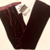 GK DANCE JAZZ LADIES LARGE WINE VELVET WINE TWILIGHT WAISTBAND PANTS Sz AL NWT!