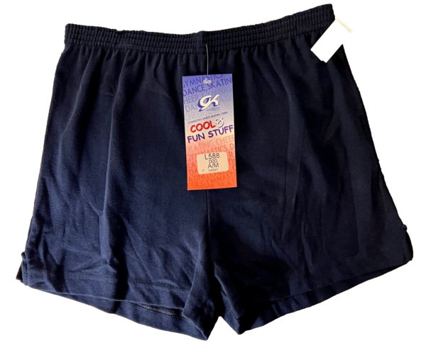 GK COOL & FUN "GYMNAST" APPLIQUE ADULT MEDIUM NAVY COTTON  BOXER SHORTS SZ M - Image 2