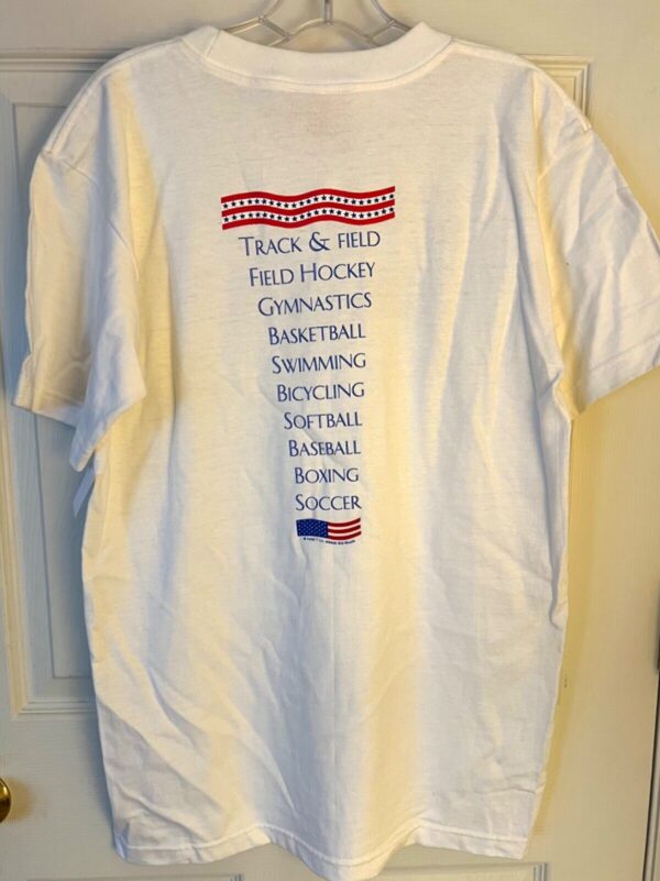 THE AUSSIE T CO "AMERICAN FLAG" GRAPHIC ADULT SMALL SSLV WHITE COTTON T-SHIRT S - Image 6