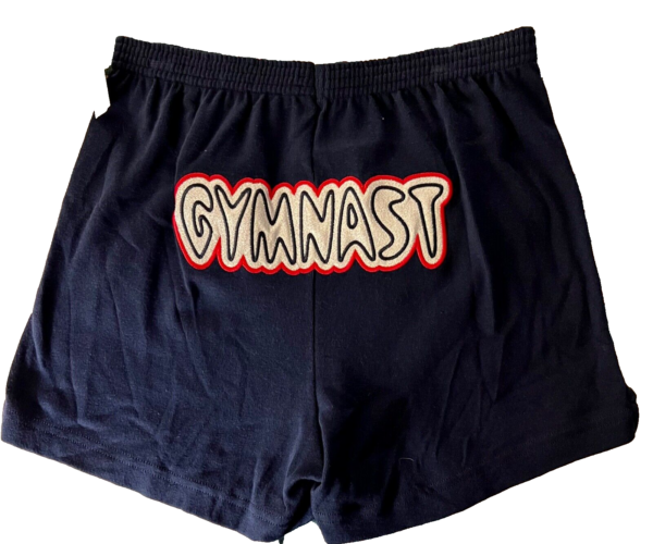 GK COOL & FUN "GYMNAST" APPLIQUE ADULT MEDIUM NAVY COTTON  BOXER SHORTS SZ M - Image 3