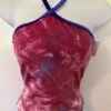 GK DANCE CHEER SKATE ADULT SMALL PINK TIE FOIL VELVET STRAP HALTER TOP Sz AS NWT